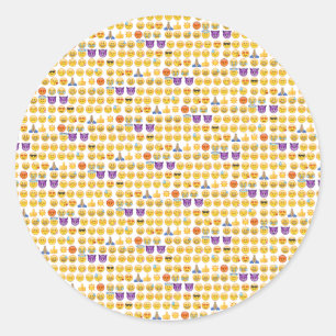 emoji Überlastung Runder Aufkleber