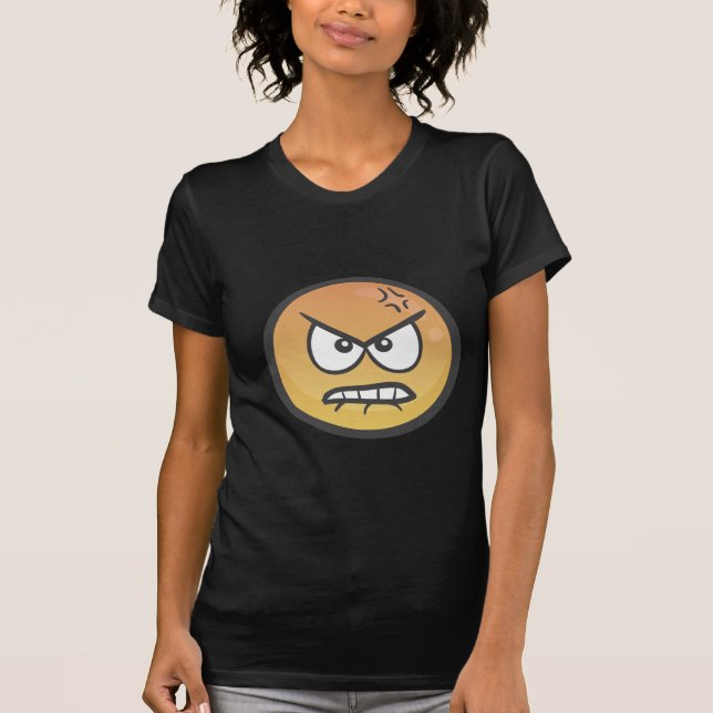 Emoji: Verärgertes schmollendes Gesicht T-Shirt (Vorderseite)