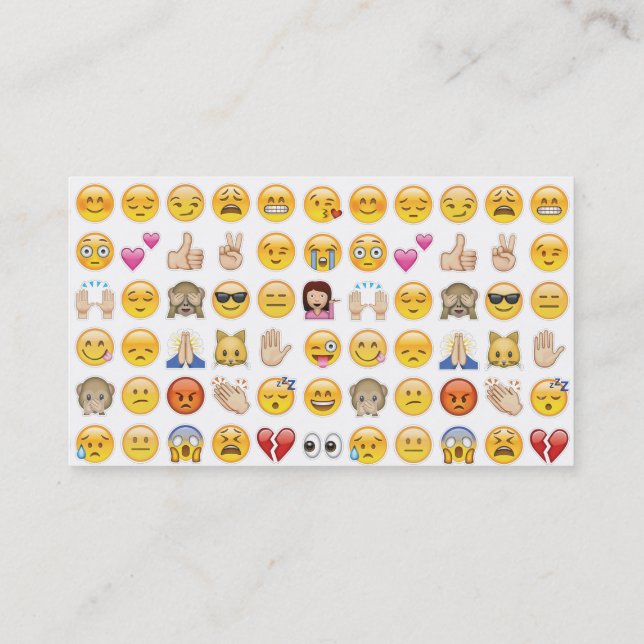 Emoji-Visitenkarten Visitenkarte (Rückseite)
