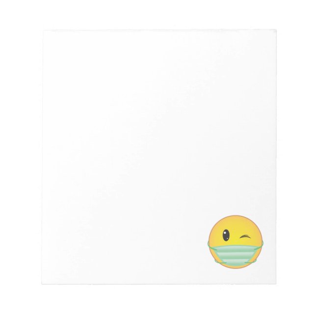 Emoji Wearing Mask Notizblock (Vorderseite)
