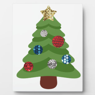 Emoji-Weihnachtsbaum Fotoplatte