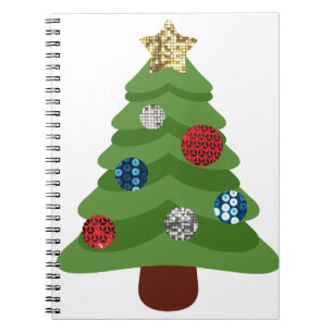 Emoji-Weihnachtsbaum Notizblock