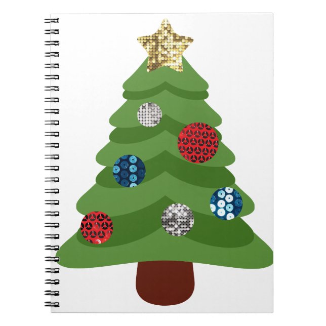Emoji-Weihnachtsbaum Notizblock (Vorderseite)