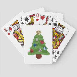 Emoji-Weihnachtsbaum Spielkarten