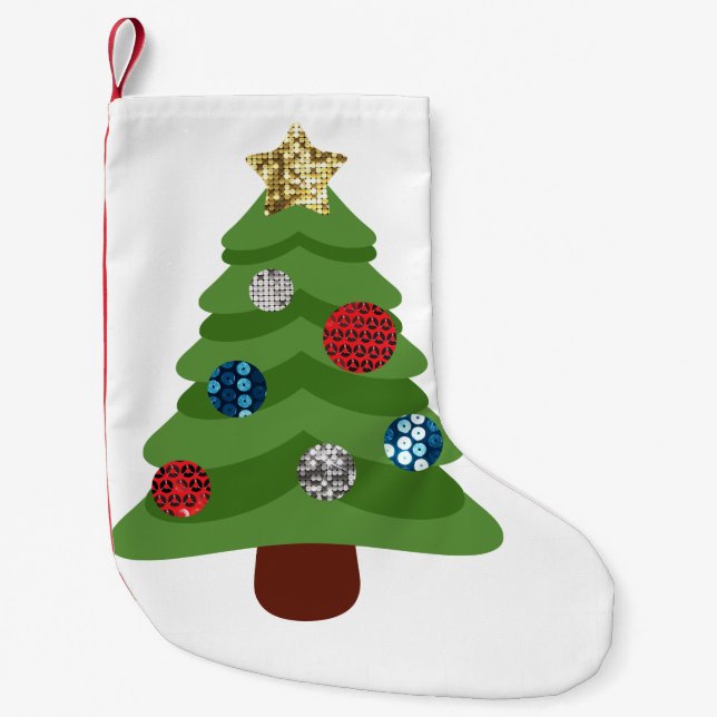 Emoji Weihnachtsbaum-Strumpf Kleiner Weihnachtsstrumpf (Vorderseite)