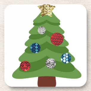 Emoji-Weihnachtsbaum Untersetzer