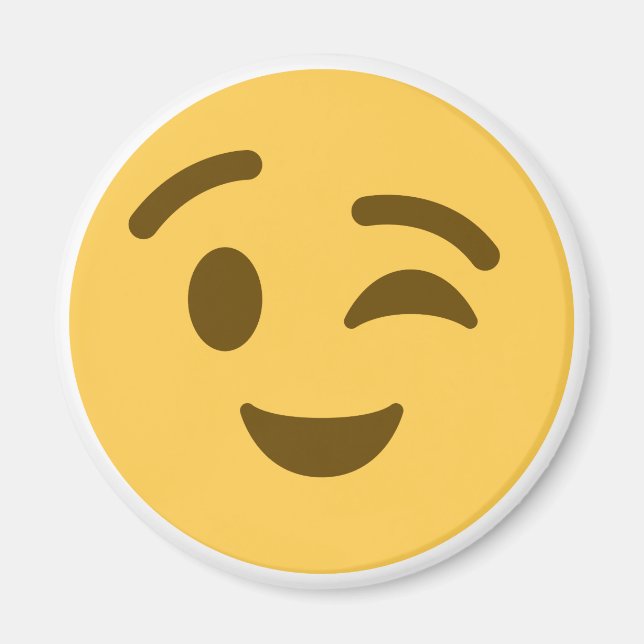 Emoji Wink Magnet (Vorne)