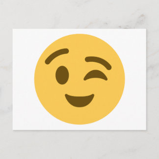 Emoji Wink Postkarte