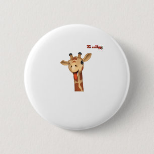 Emoji winken Zunge aus Giraffe Gesicht Button