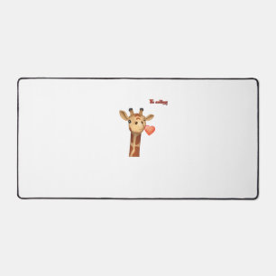 Emoji winking küssend Herz-Giraffe Gesicht Schreibtischunterlage