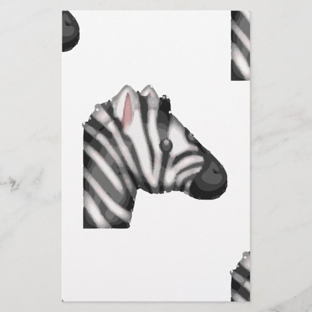 Emoji Zebra Briefpapier (Vorderseite)