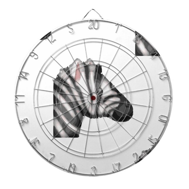 Emoji Zebra Dartscheibe (vorne)