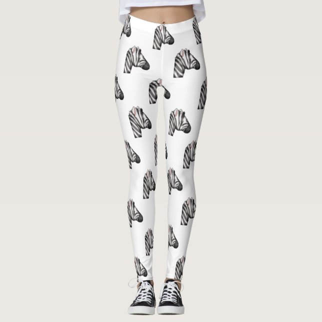 Emoji zebra Leggings (Vorderseite)