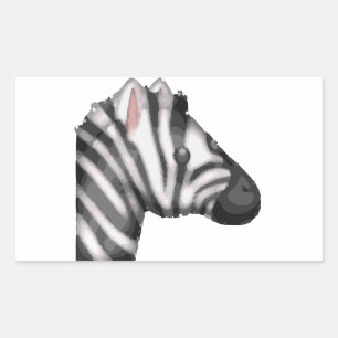 Emoji Zebra Rechteckiger Aufkleber