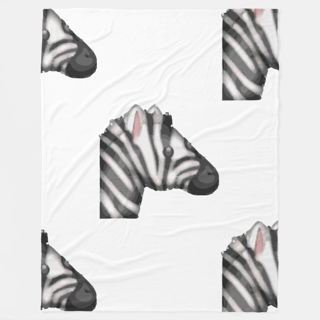 Emoji-Zebradecke Fleecedecke (Vorderseite)