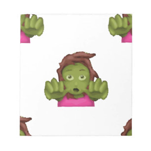 Emoji Zombie Frau Notizblock