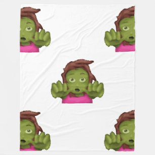 Emoji-Zombie-Frauendecke Fleecedecke