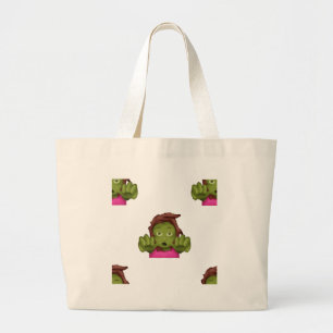 Emoji Zombie Jumbo Stoffbeutel