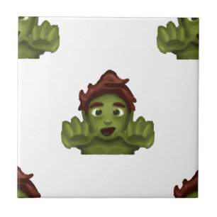 Emoji Zombie Mann Fliese