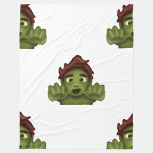 Emoji-Zombie-Mantel Fleecedecke