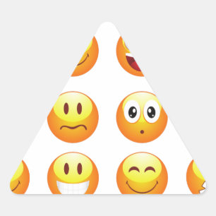 emojis dreieckiger aufkleber