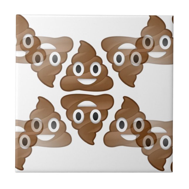 💩-Emojis Fliese (Vorderseite)