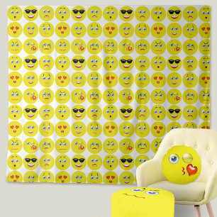 Emojis Hintergrund Wandteppich