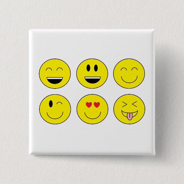 "Emojis" Knopf Button (Vorderseite)