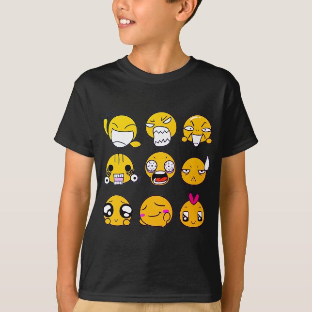 Emojis niedlicher T - Shirt (Vorderseite)