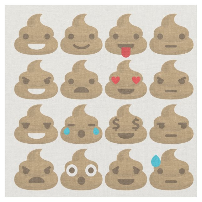 Emojis-Stoff gekackt Stoff (Nahaufnahme)