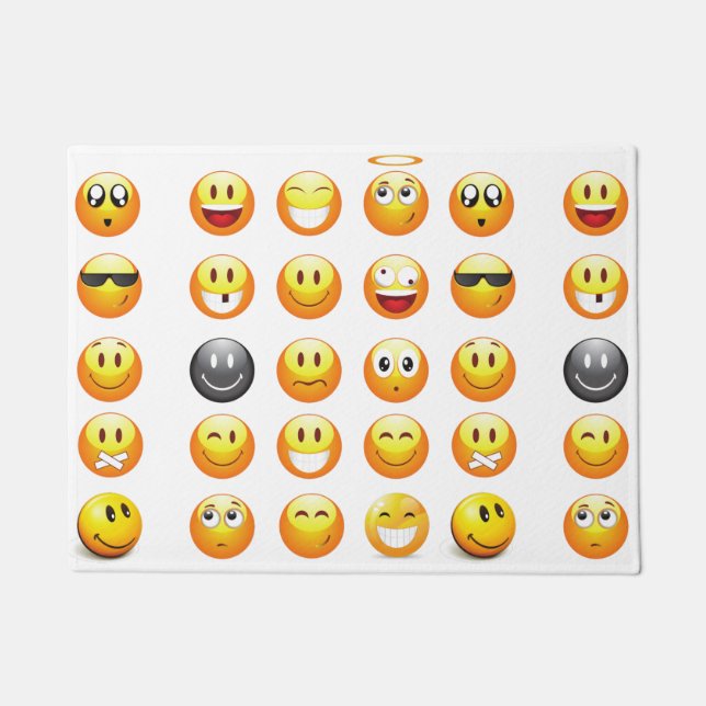 Emojis-Türmatte Fußmatte (Vorderseite)