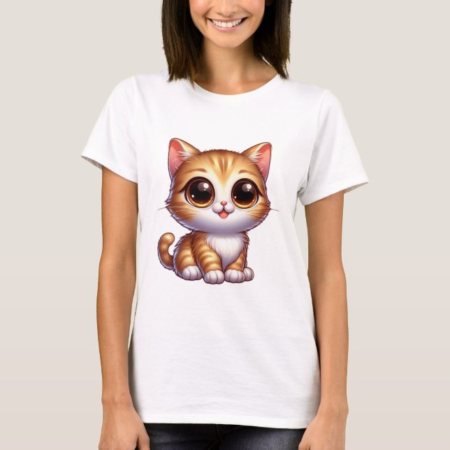 emoshonal Niedlich Cat T - Shirt für Mädchen und F (Vorderseite)