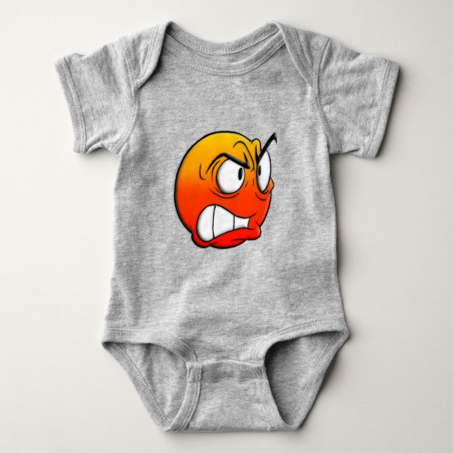 Emote Face Baby Bodysuit Strampler (Vorderseite)