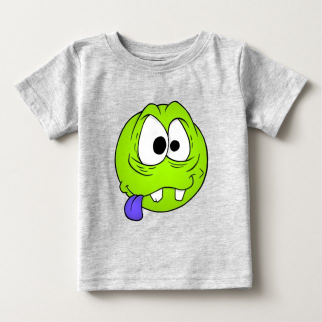 Emote Face Baby Fine Jersey T - Shirt (Vorderseite)