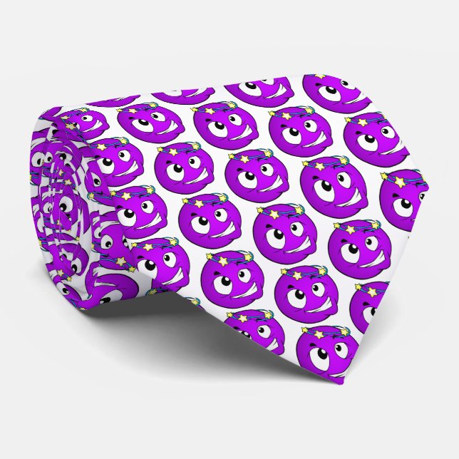 Emote Face Neck Tie Krawatte (Gerollt)