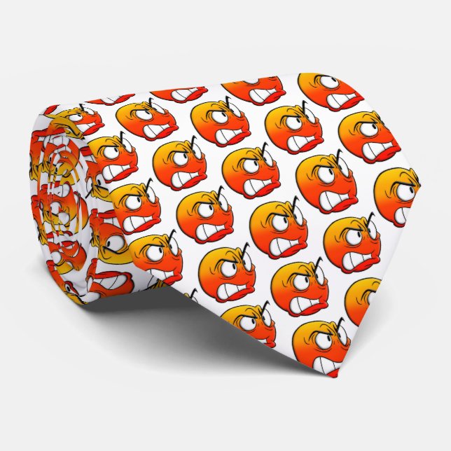 Emote Face Neck Tie Krawatte (Gerollt)
