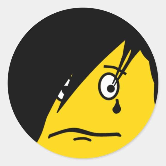 EMOticon-Aufkleber Runder Aufkleber (Vorderseite)