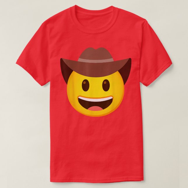 Emoticon Cowboy Hat Face T-Shirt (Design vorne)