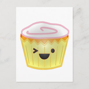 Emoticon Cupcake Postkarte