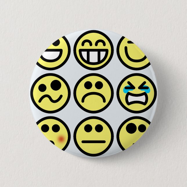 Emoticon-glückliches Gesicht Button (Vorderseite)