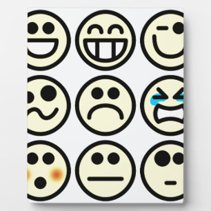 Emoticon glückliches Gesicht Fotoplatte