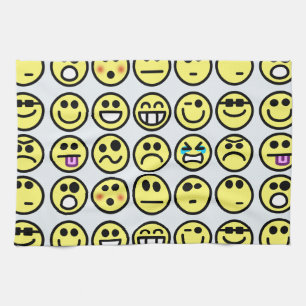 Emoticon-glückliches Gesicht Geschirrtuch