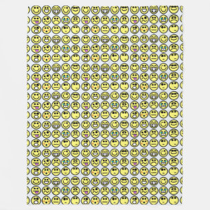 Emoticon glückliches Gesicht Handtuch Fleecedecke