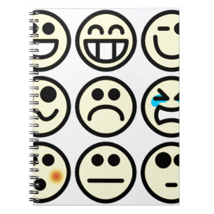 Emoticon glückliches Gesicht Notizblock