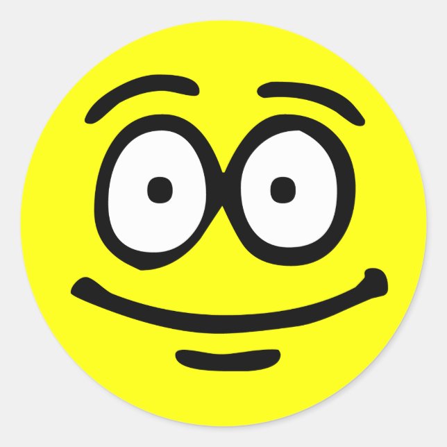 Emoticon individuell anpassbare Hintergrundaufkleb Runder Aufkleber (Vorderseite)