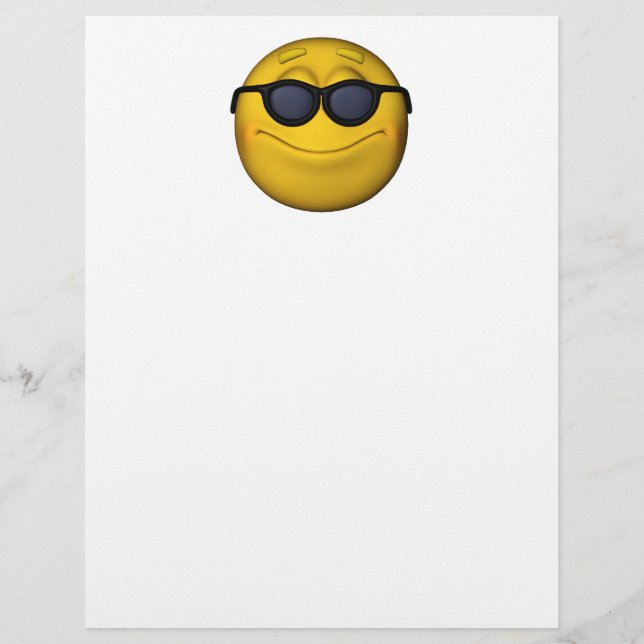 Emoticon mit Sonnenbrille (Vorderseite)