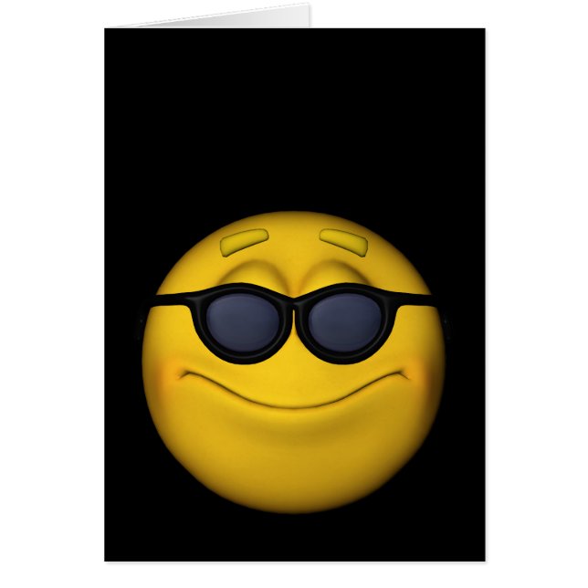 Emoticon mit Sonnenbrille (Vorne)