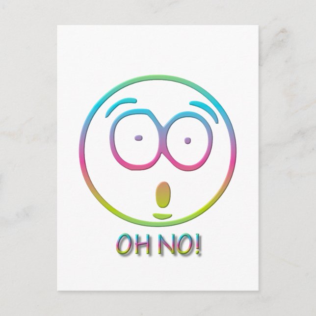 Emoticon "Oh nein!" Postkarte (Vorderseite)