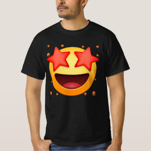 Emoticon Star Struck Star Eyes lächelnd Gesicht St T-Shirt