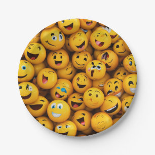 "Emotion Spectrum: Einzigartiges Emoji Style Desig Pappteller